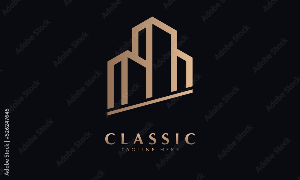 Buildings or real estate logo design abstract vector logo template