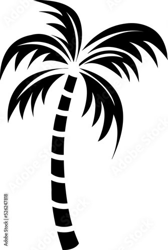 Palm trees isolated on white background. Beautiful vectror palma tree on white background