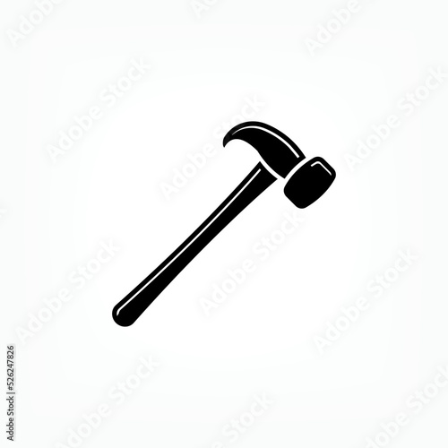 Hammer Icon. Carpentry Tools Symbol - Logo Vector.