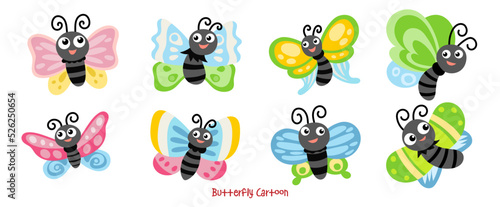 Butterfly cartoon Flat Clipart
