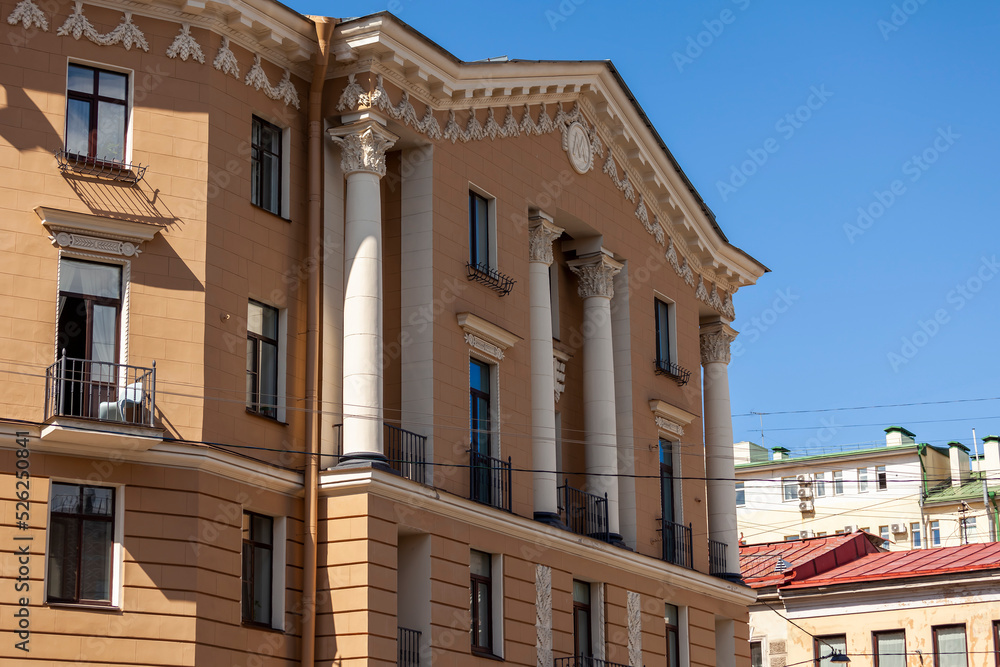 Fototapeta premium St. Petersburg, Russia, March 26, 2024. Typical architectural of Historical buildings 