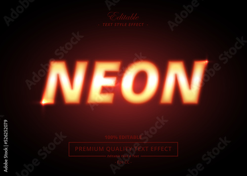 NEON EDITABLE VECTOR TEXT EFFECT