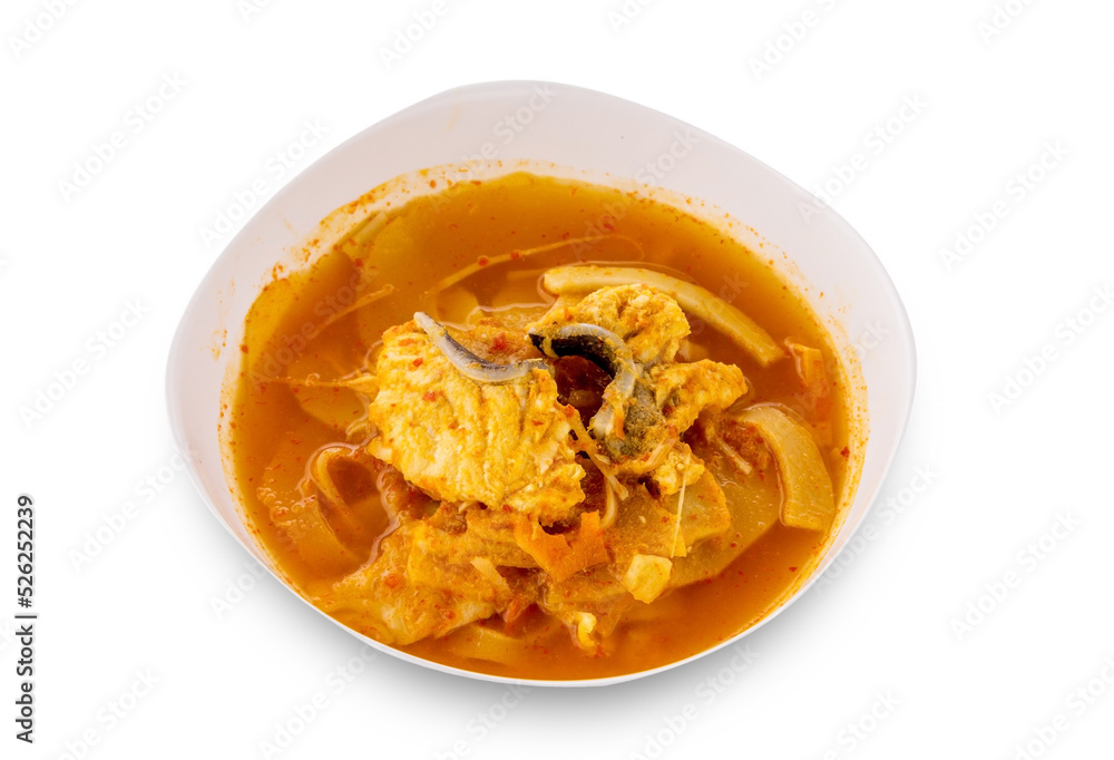 Yellow hot sour soup with preserved bamboo shoot and fish Yellow hot sour soup with preserved bamboo shoot and fish