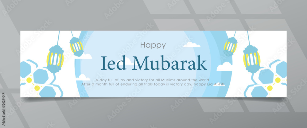 Ramadhan Kareem Happy Ied Mubarak Banner Design