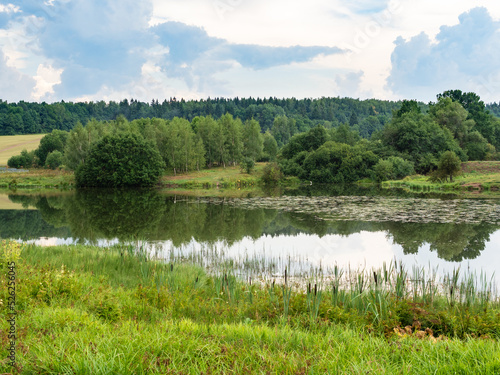 Talitsa river near Muranovo estate after summer rain photo