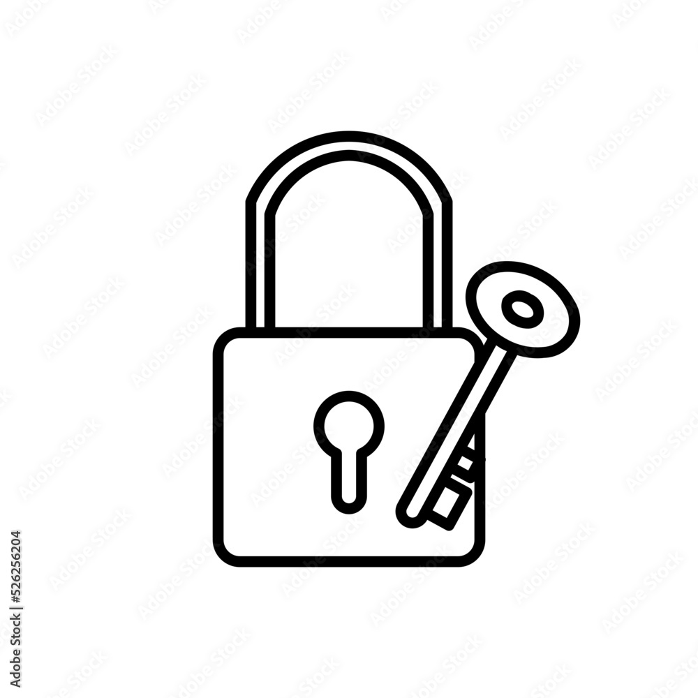 padlock line icon padlock line icon
