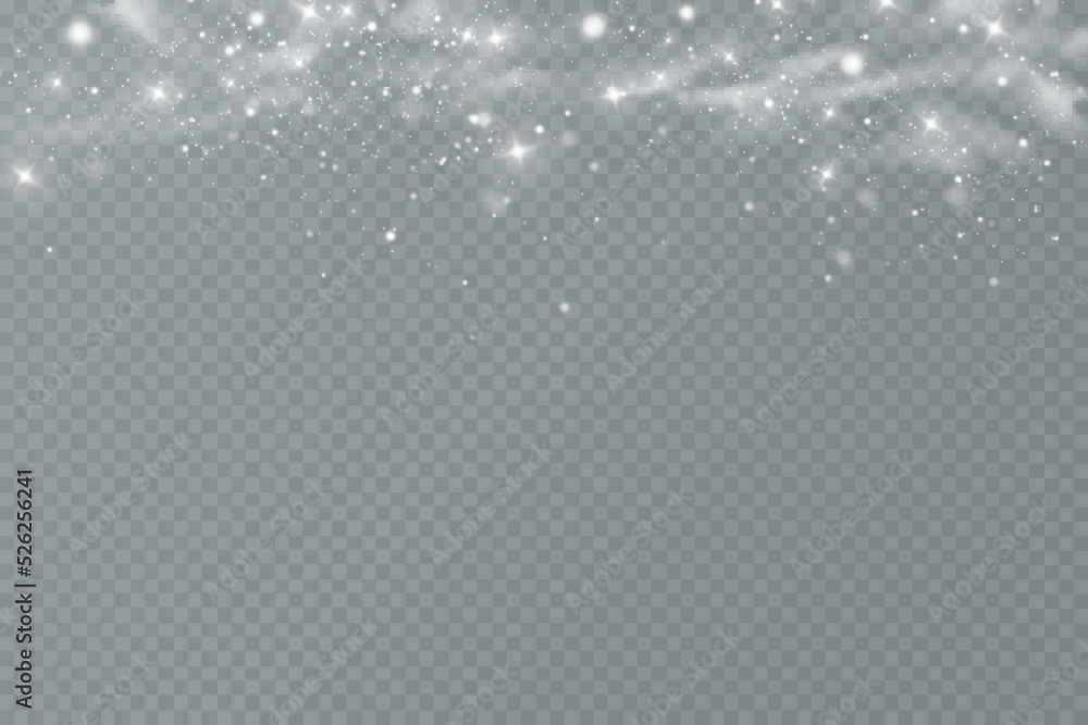 Dust sparks and stars shine with a special light. Christmas light effect. Glittering particles of magic dust.Vector sparkles on a transparent background. Dust sparks and stars shine with a special light. Christmas light effect. Glittering particles of magic dust.Vector sparkles on a transparent background.