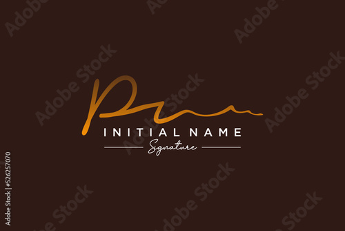 Initial PR signature logo template vector. Hand drawn Calligraphy lettering Vector illustration. © Catharsis