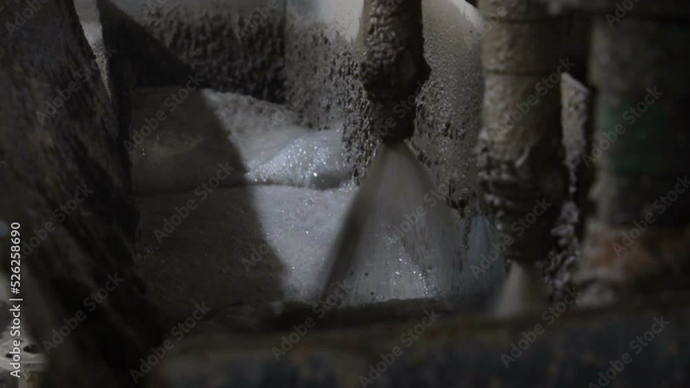 conveyor of a paper machine in the workshop of a paper mill