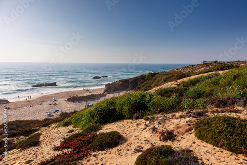 Seascape beach village Milfontes. In Portugal area Alentejo.