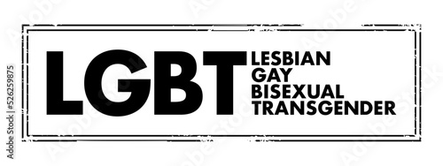 LGBT - lesbian, gay, bisexual, transgender acronym text stamp, concept background