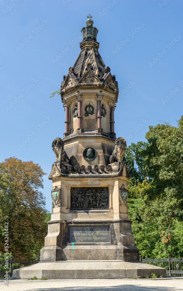 War memorial 1870/71  in Magdeburg, Saxony-Anhalt, Germany