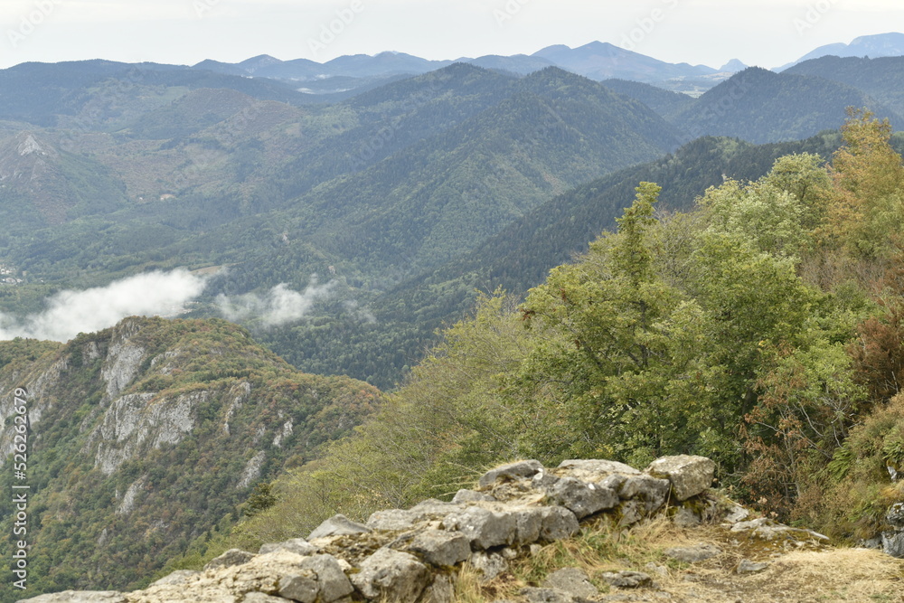 Fotografie paysage de montagne à Montségur en Ariège