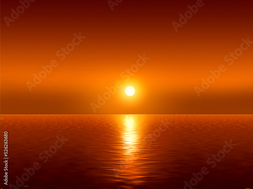 dramatic ocean sunset.