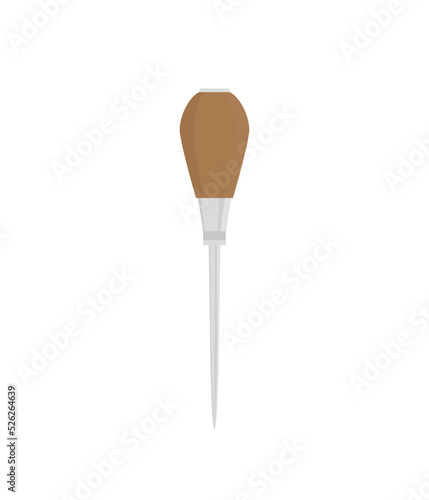 Scratch awl illustration vector flat design editable. Scratch awl vector