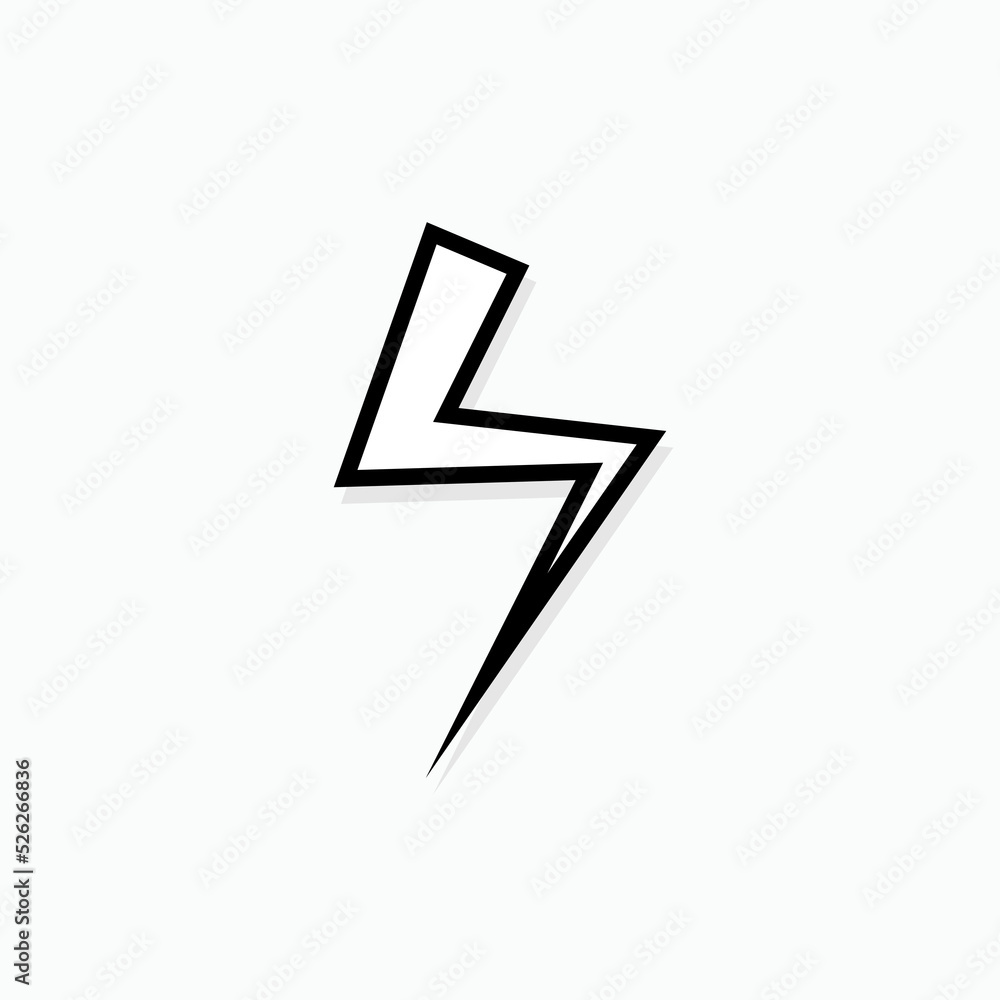 Lightning Icon. Thunderbolt Symbol. Charging Sign - Vector. Lightning Icon. Thunderbolt Symbol. Charging Sign - Vector.