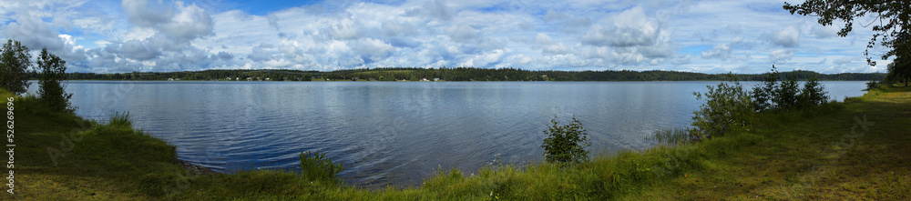 Panoramic view of Ten Mile Lake in British Columbia,Canada,North America
