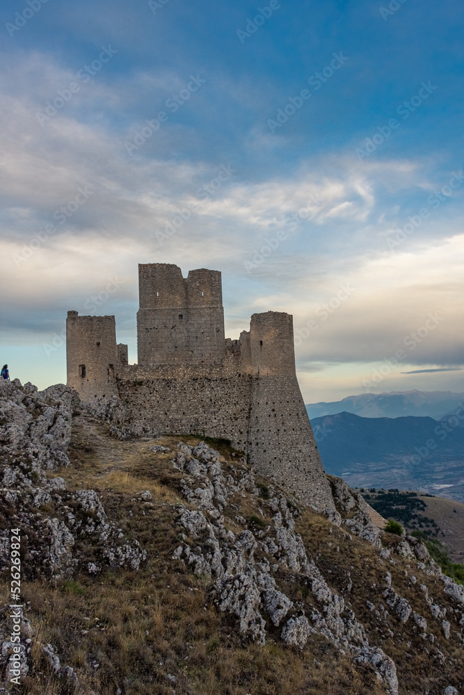 CALASCIO, ITALY, 8 AUGUST 2021 Rocca Calascio Castle in Gran Sasso National Park, Abruzzo