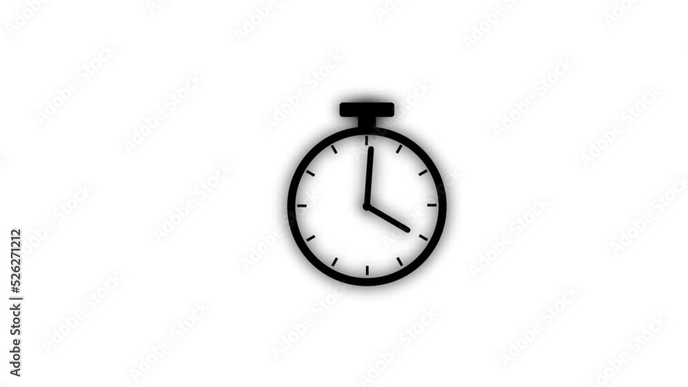 Time clock isolated icon for watch design. Clock icon in flat style, timer on black background. Business watch. Time clock isolated icon for watch design. Clock icon in flat style, timer on black background. Business watch.