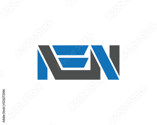 Abstract Simple Letter NEN Logo Design Vector Concept Template. photo