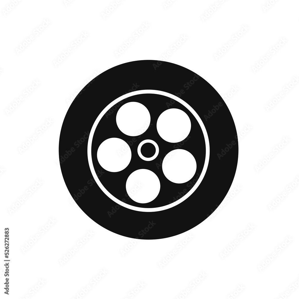 car tire icon with simple design