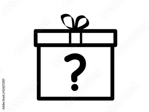 mystery box icon with simple design