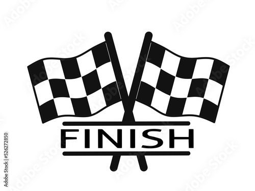 race finish icon with trendy design