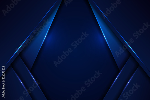 Abstract Modern 3D Geometric Glowing Blue Premium Background