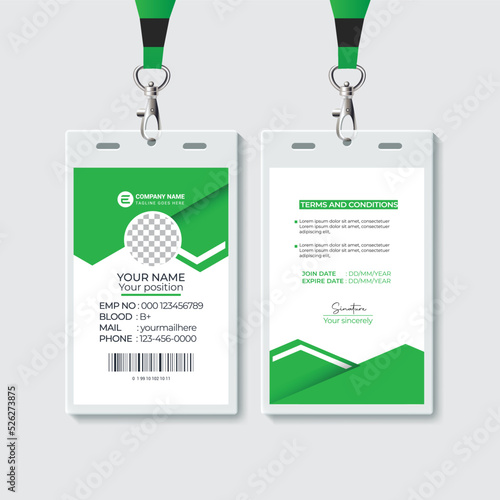 Modern and creative corporate company employee id card template