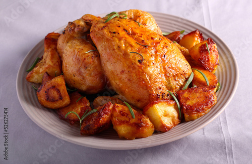 whole chicken with potatoes