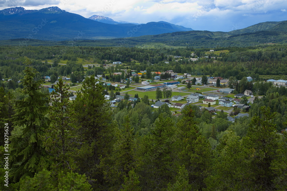 Panoramic view of New Hazelton in British Columbia,Canada,North America
