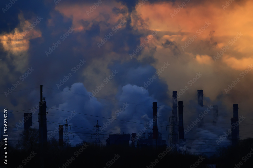 metallurgical plant landscape pollution of nature metallurgical plant landscape pollution of nature