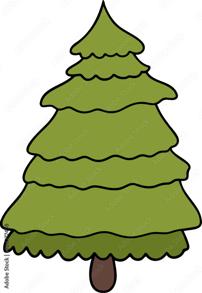 Christmas Tree, Christmas pine tree vector illustration Christmas Tree, Christmas pine tree vector illustration