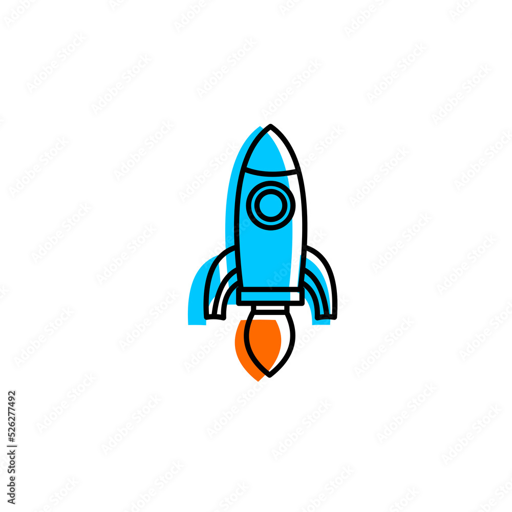 rocket logo icon illustration design rocket logo icon illustration design