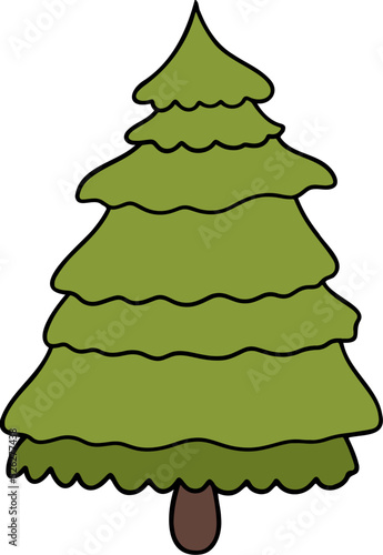 Christmas Tree, Christmas pine tree vector illustration