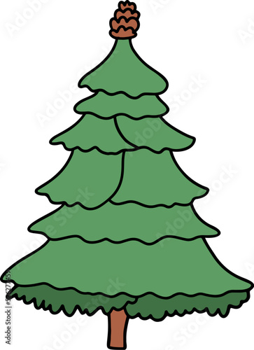 Christmas Tree, Christmas pine tree vector illustration