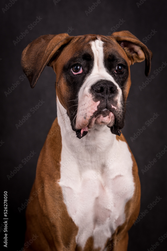 portrait of the boxer dog