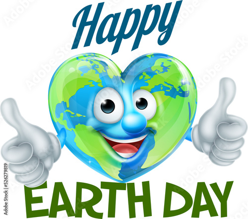 Happy Earth Day Heart Globe...