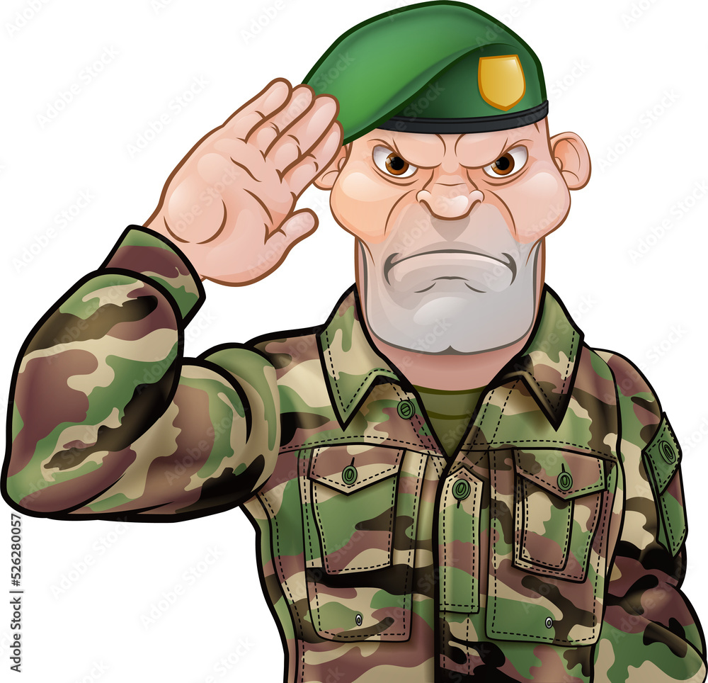 Saluting Soldier Cartoon Saluting Soldier Cartoon