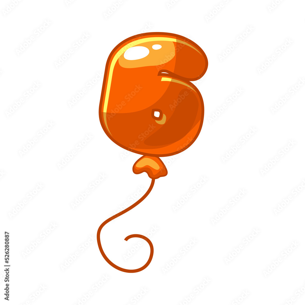 Cartoon Balloon Number 6 Font Kids Numbers Figure Six Stock cartoon-balloon-number-6-font-kids-numbers-figure-six-stock
