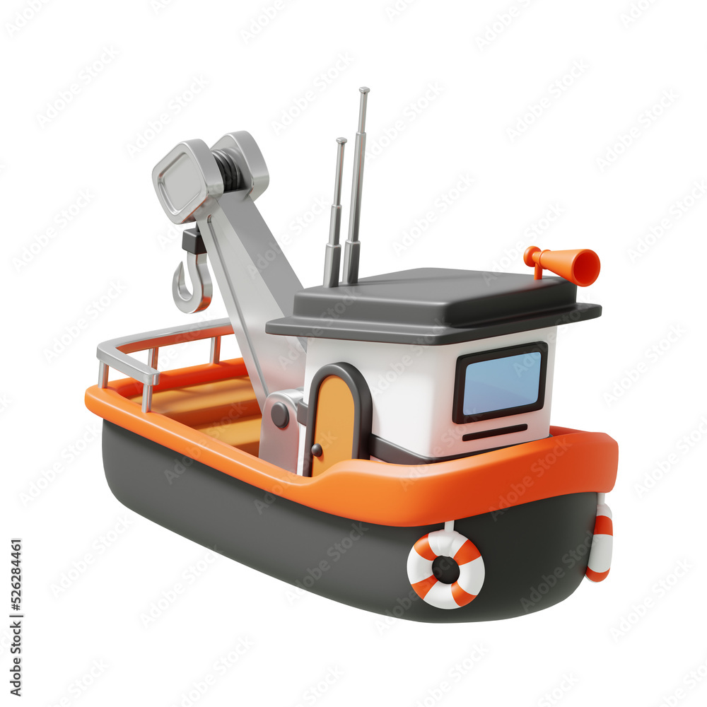 3d rendering of yachting boat travel icon isomatic 3d rendering of yachting boat travel icon isomatic