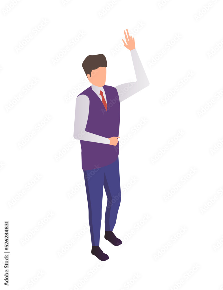 Isometric Office Worker Isometric Office Worker