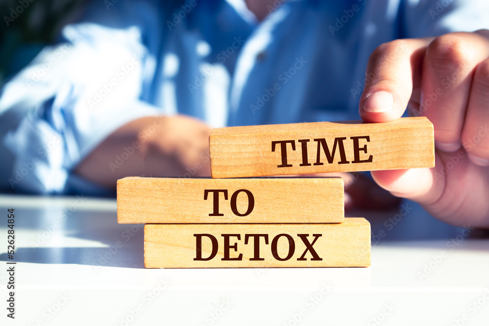 Wooden blocks with words 'Time To Detox'. Wooden blocks with words 'Time To Detox'.