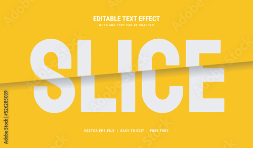 Slice editable text effect modern style