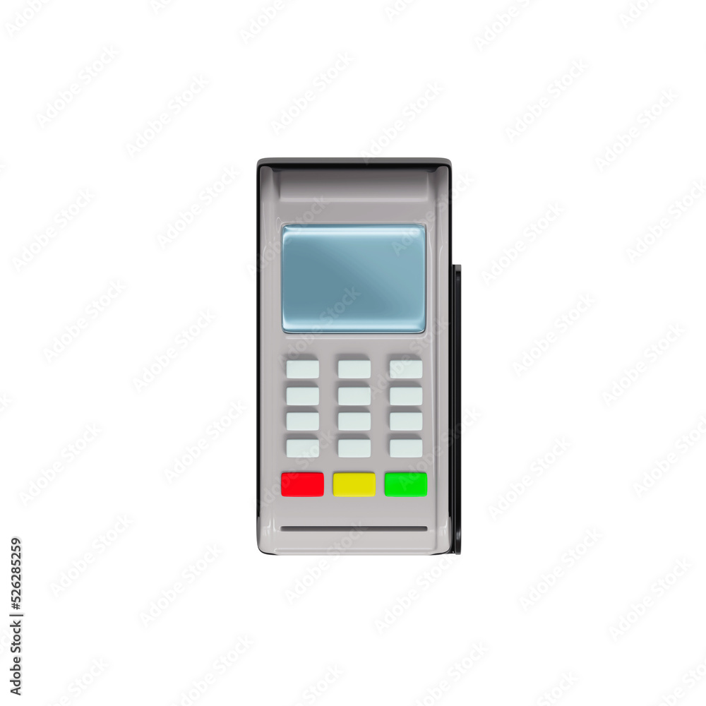 Card swipe machine icon isolated 3d render illustration Card swipe machine icon isolated 3d render illustration