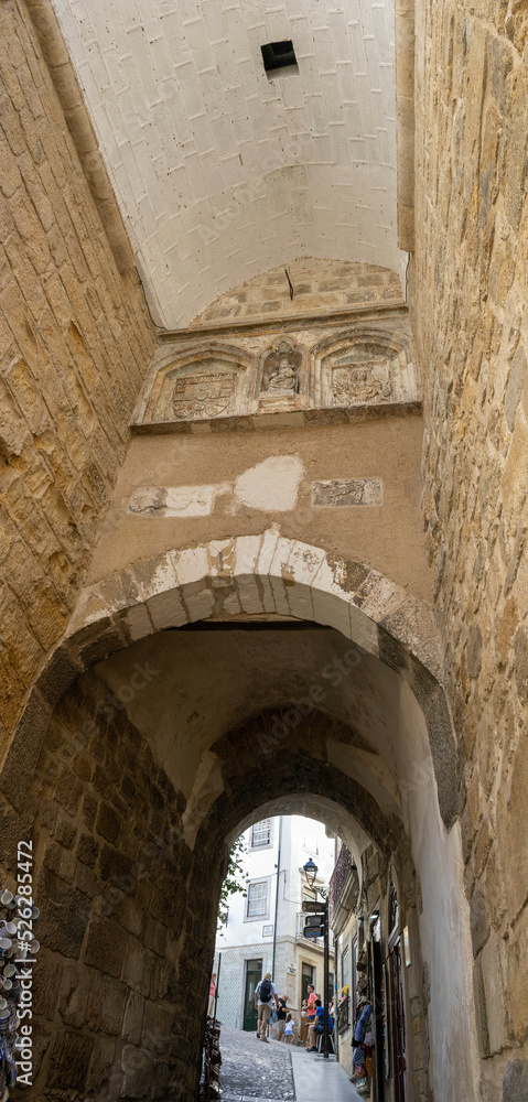Gate of Almedina Tower (Portuguese: Porta e Torre de Almedina), Coimbra, Portugal