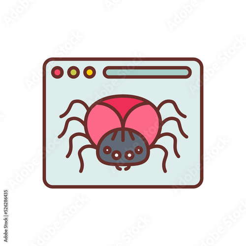 Bug icon in vector. Logotype