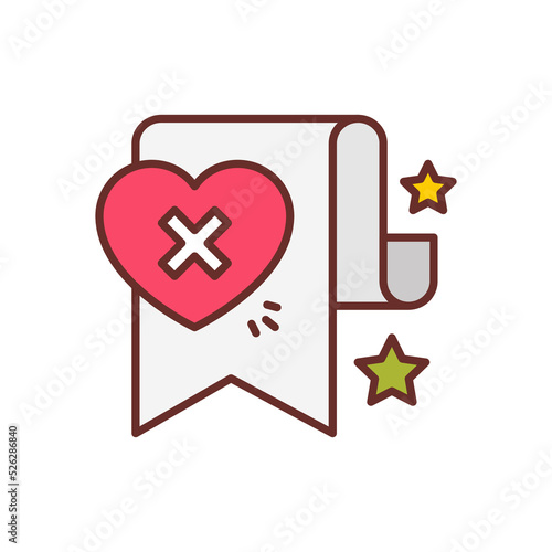 Remove Bookmark icon in vector. Logotype