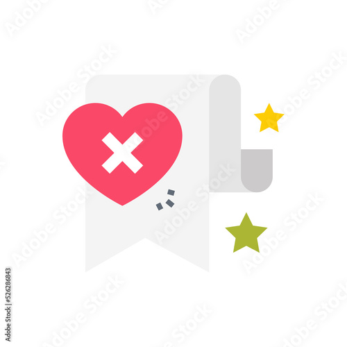 Remove Bookmark icon in vector. Logotype