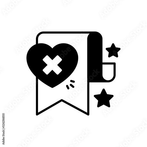 Remove Bookmark icon in vector. Logotype